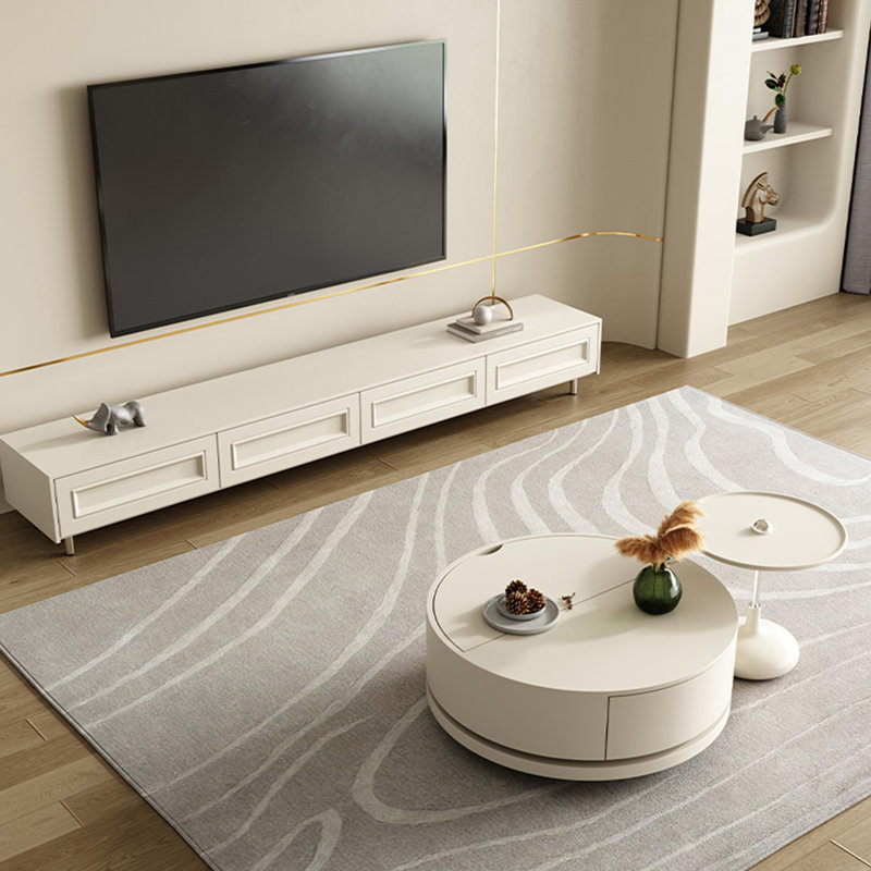 Meuble télé et table basse rotative à 360 °