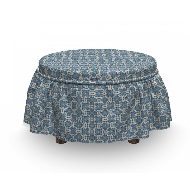 Box Cushion Ottoman Slipcover