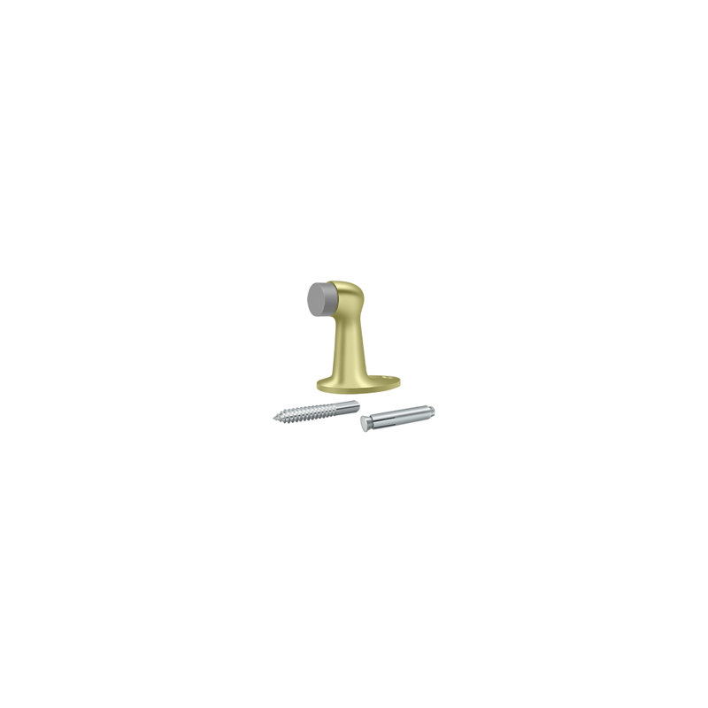 Deltana FDB278U3-UNL Floor Door Bumper 2-7/8", Solid Brass in Unlacquered Brass, Unlacquered Brass