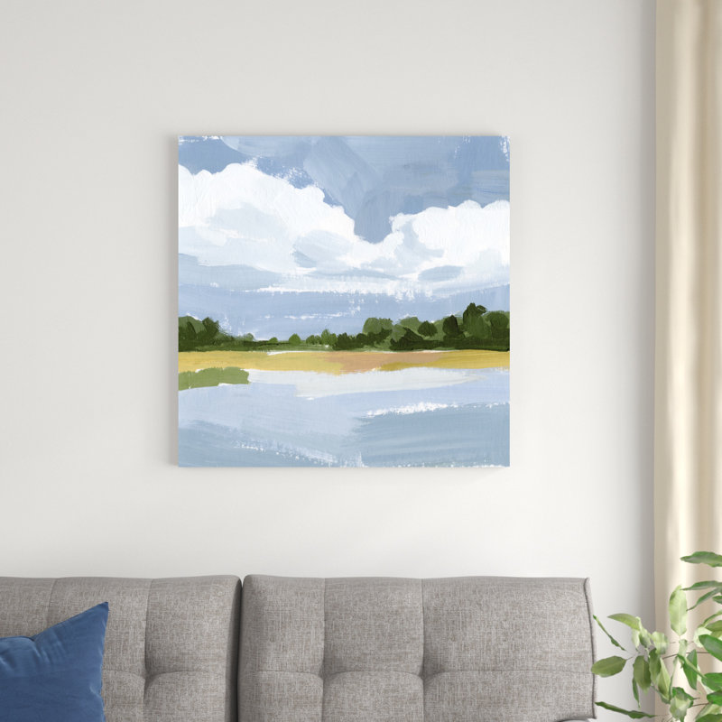 " Lakeside Study II " Painting Print, 30" H x 30" W x 1.25" D