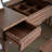 Simple Solid Black Walnut Flip-Top Mirror Vanity.