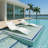 Panama Jack Set Of 2 Wave In-pool Chaise Lounger With End Table