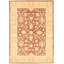 Tapis de bois one-of-kind-noué la 2010 ushak brun/beige 4 pi 11 po x 7 pi zone de laine Kerin