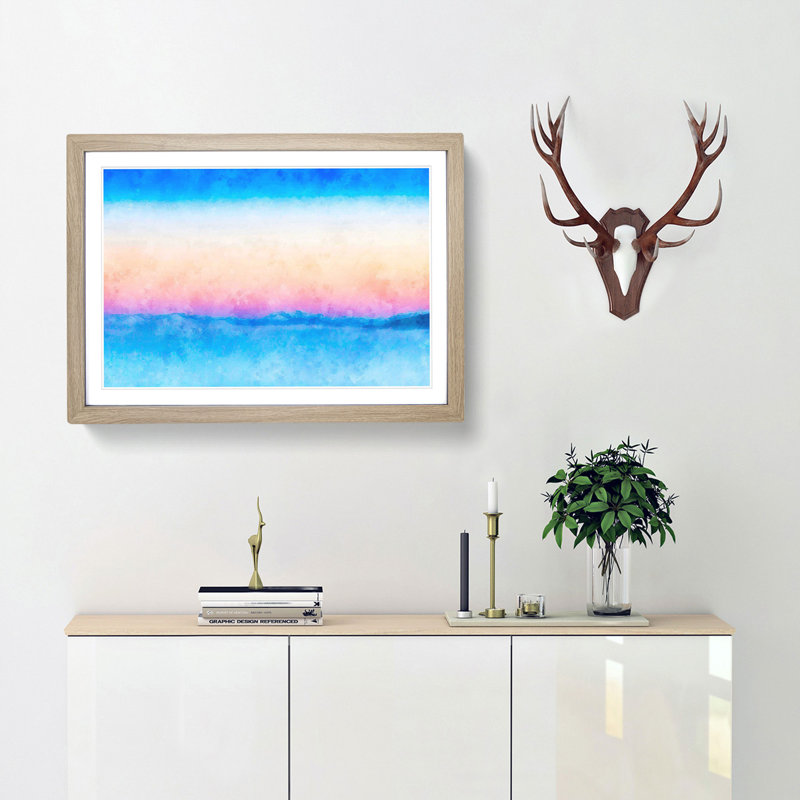 Cold Mountain - Picture Frame Painting Print, Oak Framed, 33cm H x 45cm W x 2cm D