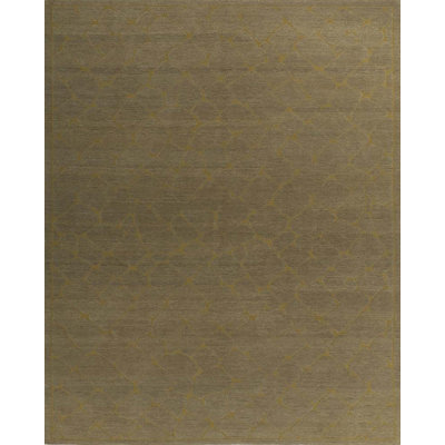 Brocatel Azm Geometric Area Rug in Taupe/Gold