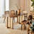 Modern Nut-Brown Rectangular Solid Wood Dining Table-122910174
