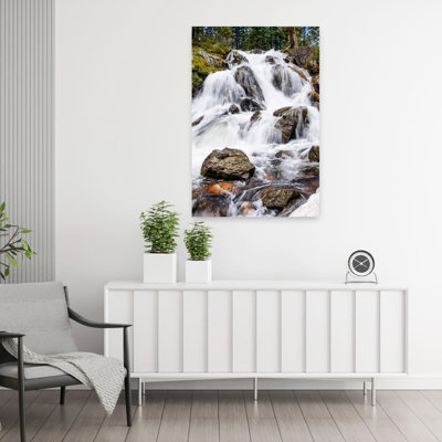 Contemporary Art Abstract Contemporary Forest Landscape Wall Art by Del Mundo Portraits - Wrapped Canvas Print