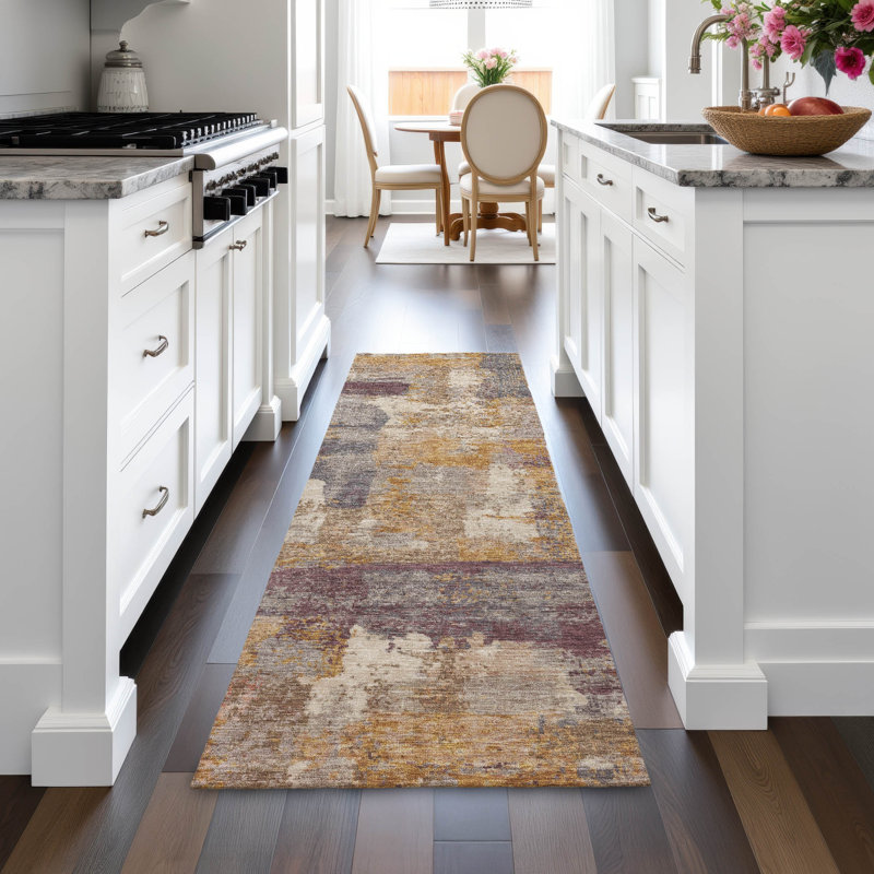 Machine Washable Indoor/Outdoor Jacinto ACN2147 Abstract Rug, Runner 2'3" x 7'6"