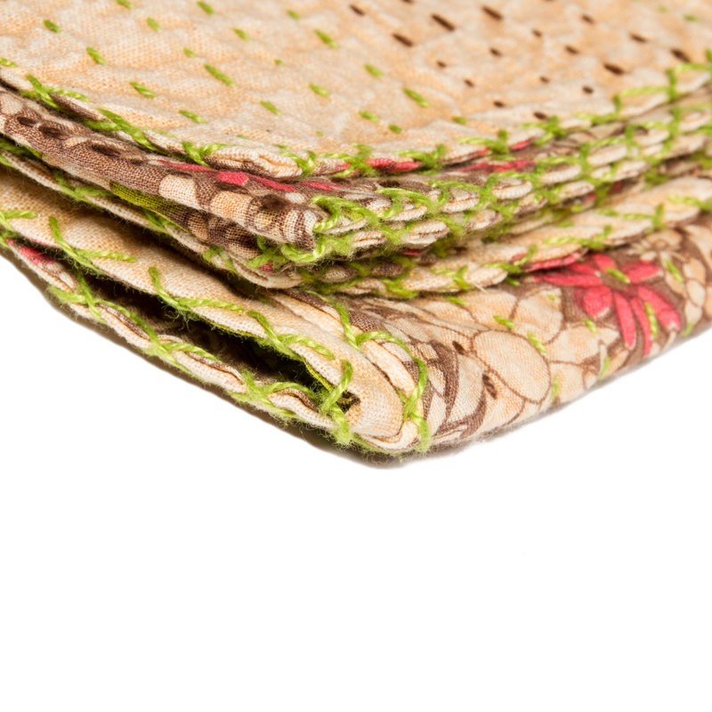 Jeté en coton Kantha