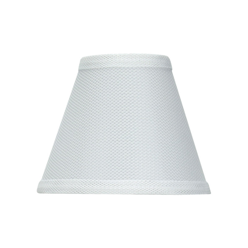White Network Fabric Empire Chandelier Lamp Shades, Set of 5