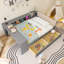 Lit plateforme double en bois avec tête de lit tapissier et station de charge-1749704034-1749704039