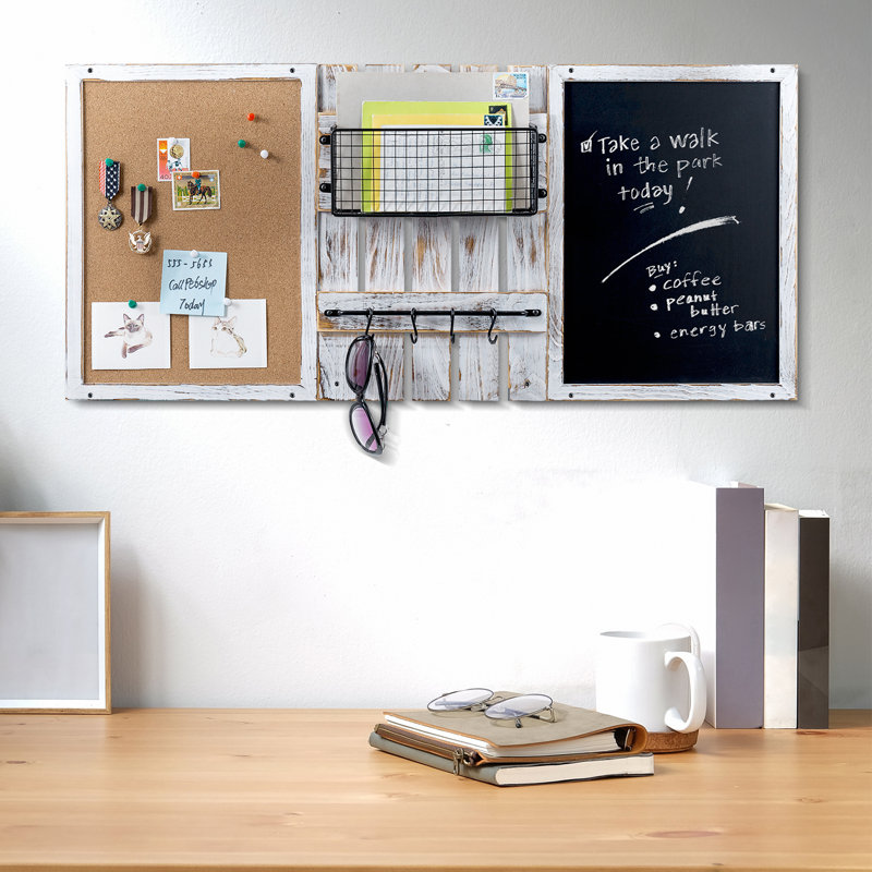 Wall Mounted Combo Cork Chalkboard Set