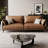 Brown Genuine Leather Modular Sofa