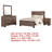 Bello 4pc King Bedroom Set, Transitional Washed Taupe Brown n Black-114566366