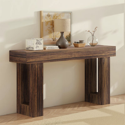 63" Console Table, Farmhouse Wooden Sofa Table Entryway Table
