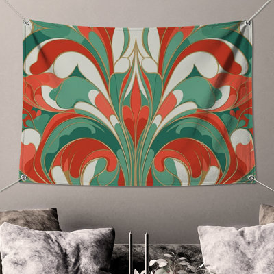 Tapisserie murale de style Art nouveau - décoration murale florale