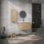 Meuble-lavabo de salle de bain avec lavabo et armoire d'appoint - Style moderne, grand espace, métal rouillé, spacieux