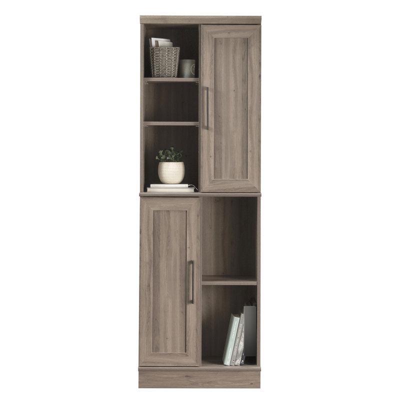 Unité de rangement brun gris, salle de bain, cuisine, bureau, buanderie, tablettes réglables, portes repositionnables, solide, base, compact, installation rapide, armoire polyvalente, espaces de lavage, construction, base