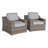 Dayse 33" W HDPE Wicker Outdoor Armchairs with Sunbrella Cushions-1099166657