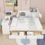 Wooden L-Shaped Daybed with Built-In Study Desk and Drawers-1623139490-1623139500