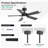 48" Ceiling Fan with LED Light and Remote Control, Modern 5-Blade Ceiling Fan with Quiet Reversible DC Motor, 6-Speed Indoor Fan for Bedroom, Living Room & Kitchen-24798780