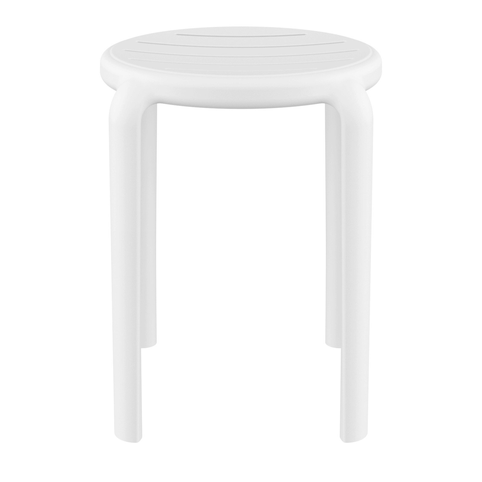 Aragons Stackable Patio Side Chair, White