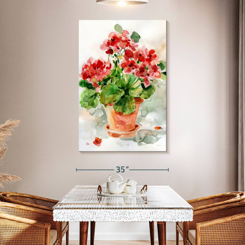 Harnek Summer Geranium I, 51" H x 34" W