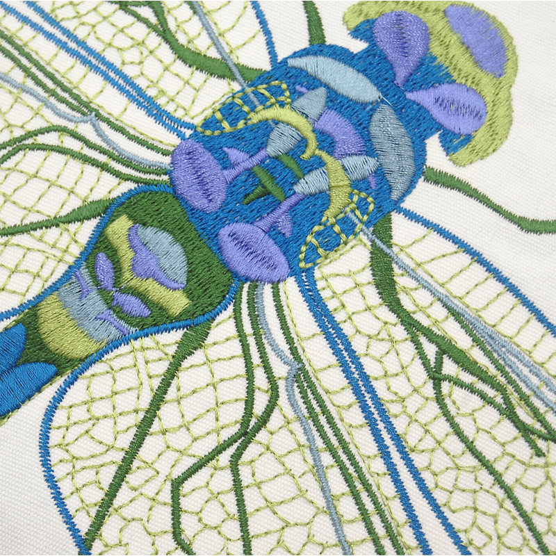 Embroidered Cotton Throw Pillow