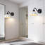Applique murale moderne en céramique avec abat-jour blanc minimaliste, lampe murale de style Mid-Century rétro pour chambre à coucher, salle de bain, couloir et salon