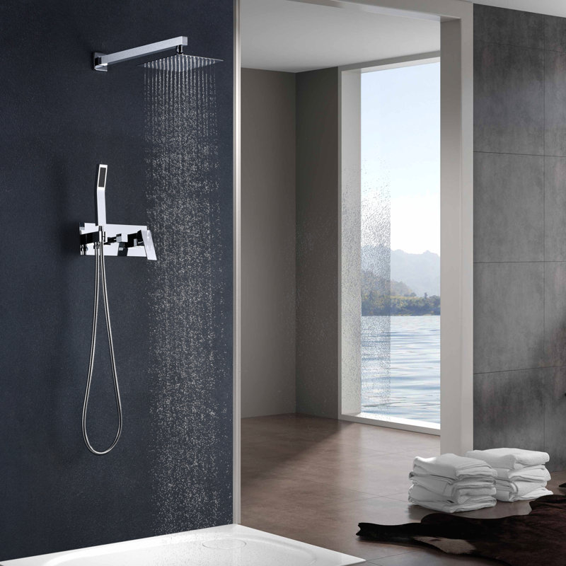 Complete Shower System with Rough in-Valve, Chrome