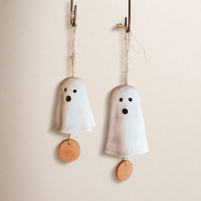 2-Piece Hanging Ghost Wind Chime Set