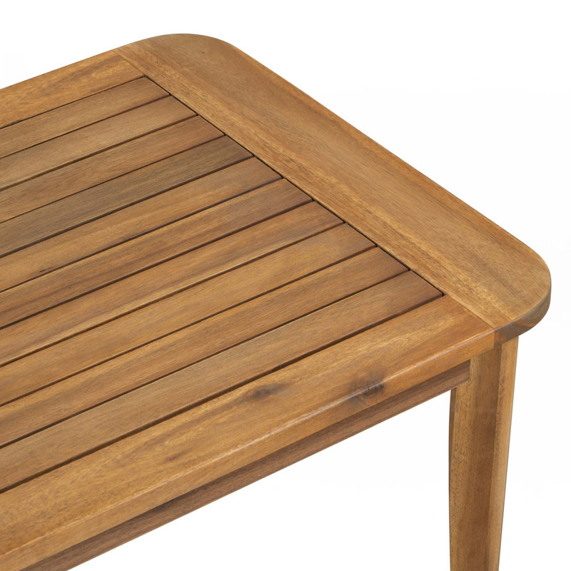 Table basse d'extérieur en bois d'acacia