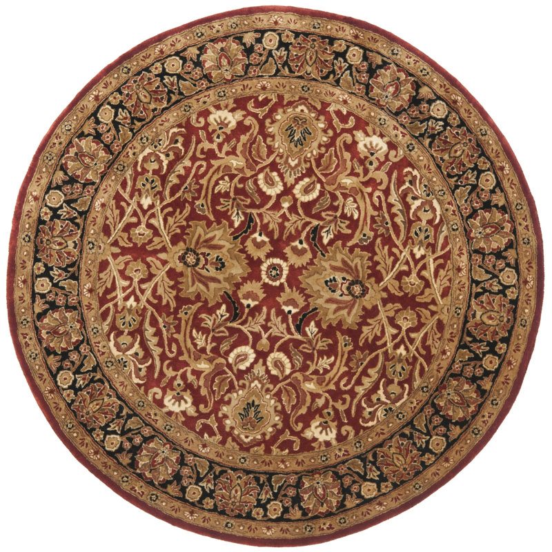 Evie New Zealand Wool Oriental Rug, Round 8'