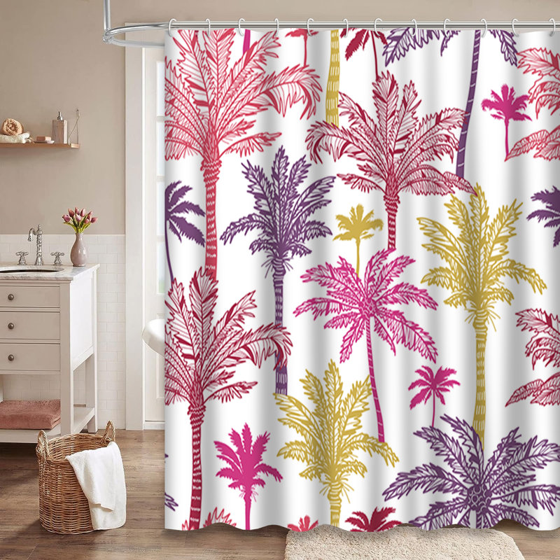 Rideau de douche Palm Tree, L 72 po x l 78 po