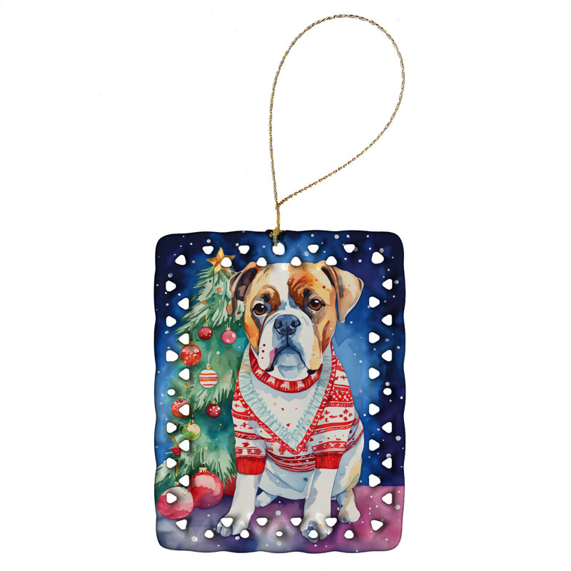 Ornement de Noël en porcelaine Boxer, Boxer 3395