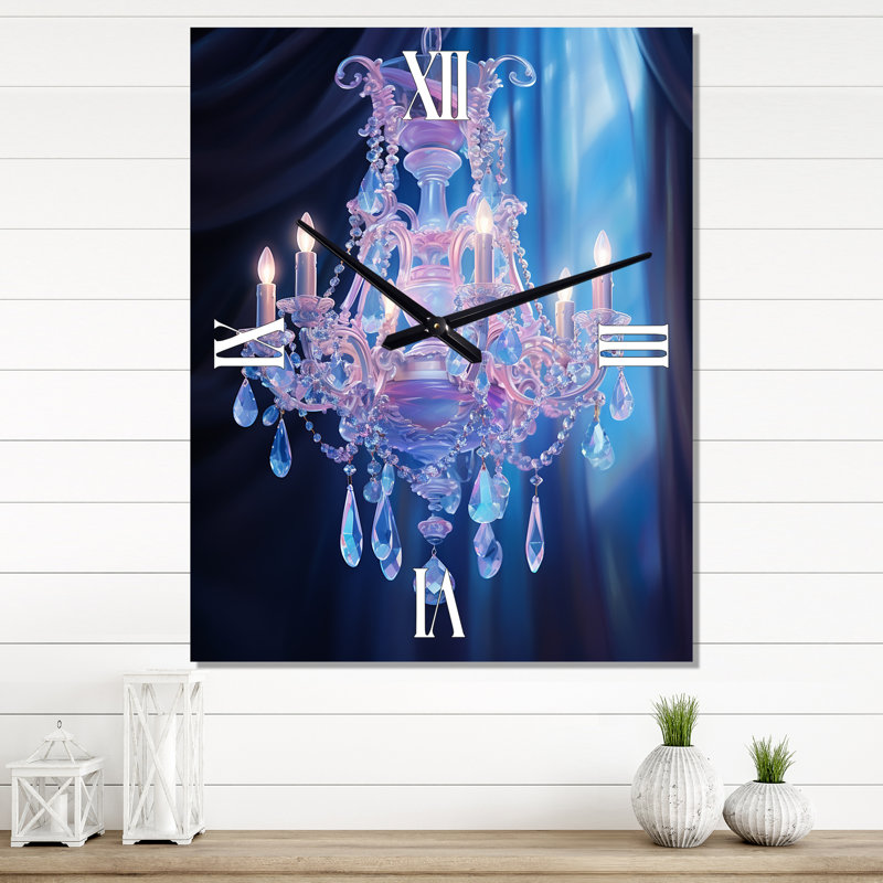 Horloge murale Chandelier Glamour II Glam, H 32 po x l 16 po x P 1 po