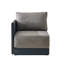 Ensemble de fauteuils d'extérieur gauche et droit en aluminium avec coussins