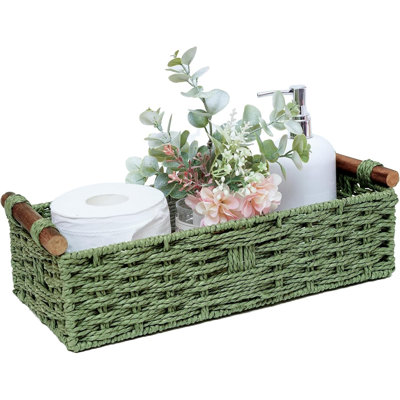 Round Paper Rope Storage Basket Wicker Baskets