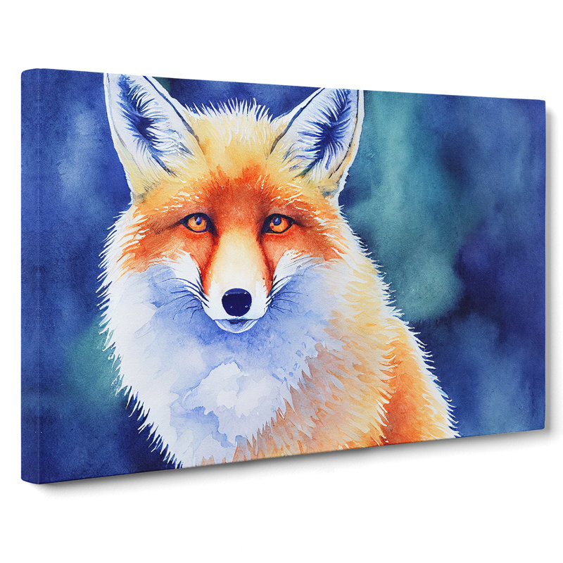 Fox Watercolour Vol.2 - Wrapped Canvas, 35cm H x 50cm W x 3cm D