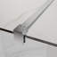 Semi-Frosted Shower Enclosure with Stainless Steel Bar, Silver