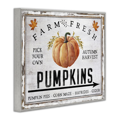 «Farm Fresh Pumpkin», art mural sur toile par Creatif Belle