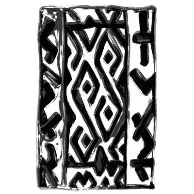 African Textile Woodcut V by Stellar Design Studio - Painting