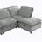 Double-Layer Cushion Modular Sofa, Freely Combinable, 4-Seater with Storage Function, Includes 4 Soft Cushions