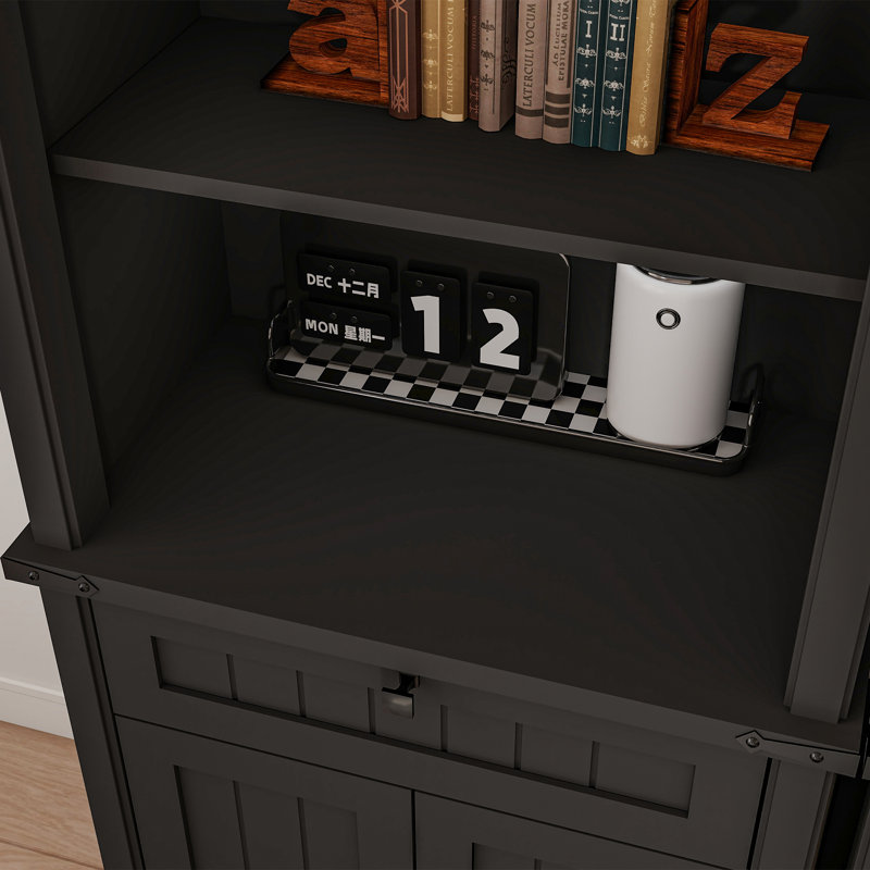 3-Piece Computer Desk Office Set, Black