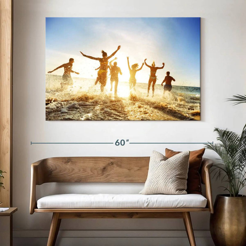 Plage Gillard avec des amis, H 34 po x l 51 po