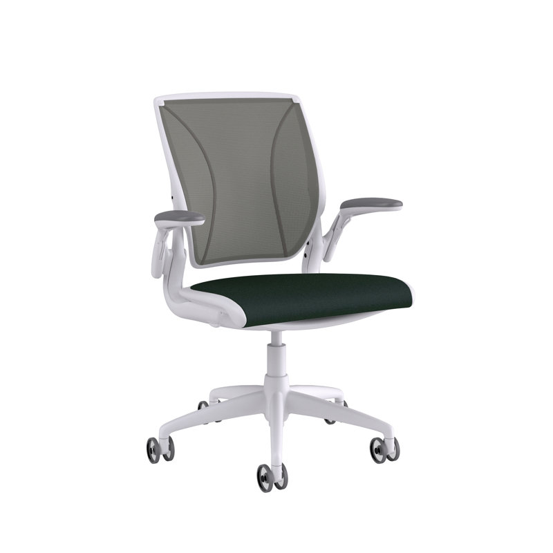 Diffrient World Wool Task Chair, White, Catena/Caraway, Corde/Medium Gray