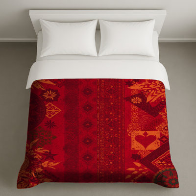 Red Bohemian Patchwork Duvet Covers