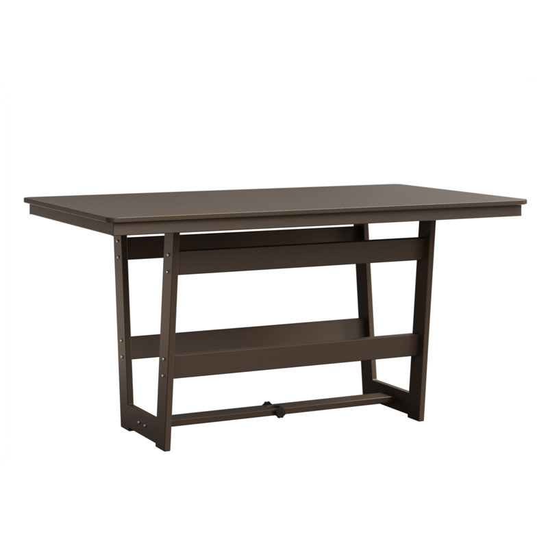 Table rectangulaire à hauteur de comptoir 70 po Berlin Gardens Hudson, Argile, Bronze martelé