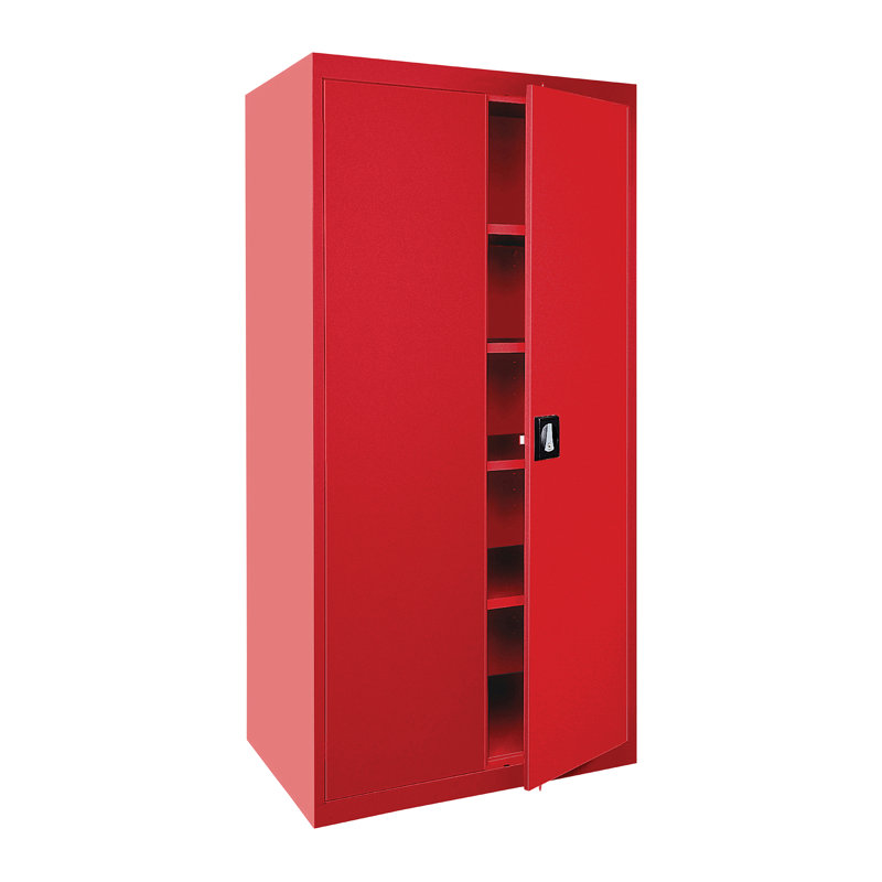 Sandusky Lee Elite 36" L x 18" W x 72" H Steel Garage Storage Cabinet by Sandusky, Red