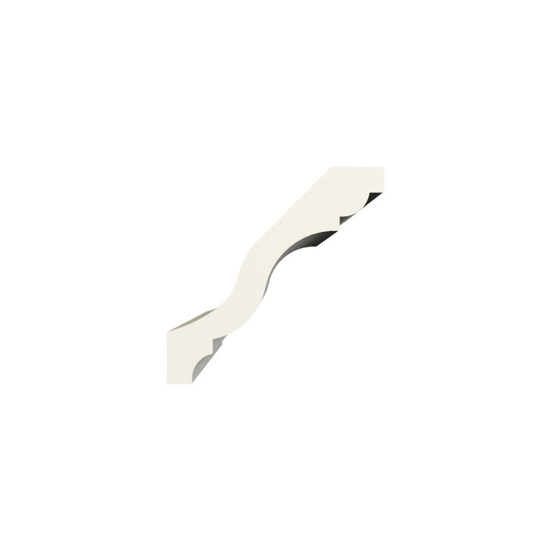 Moulure couronnée Nico, Hauteur de 2-3 / 8 po x 2-3 / 8 po